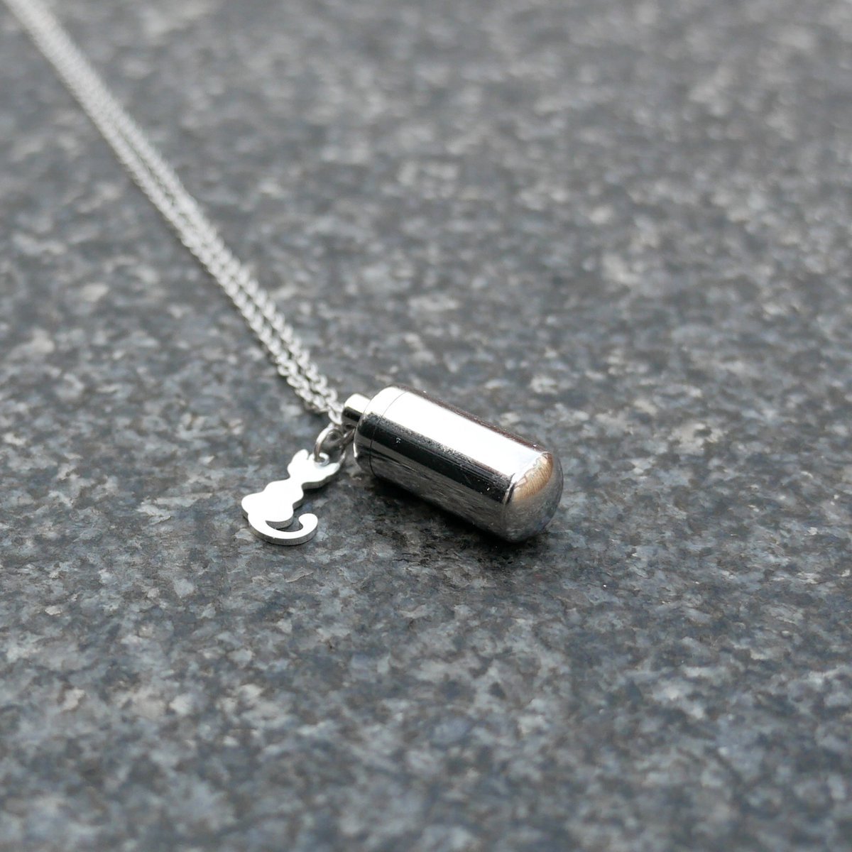 Asketting  Zilver - Kat - Poes