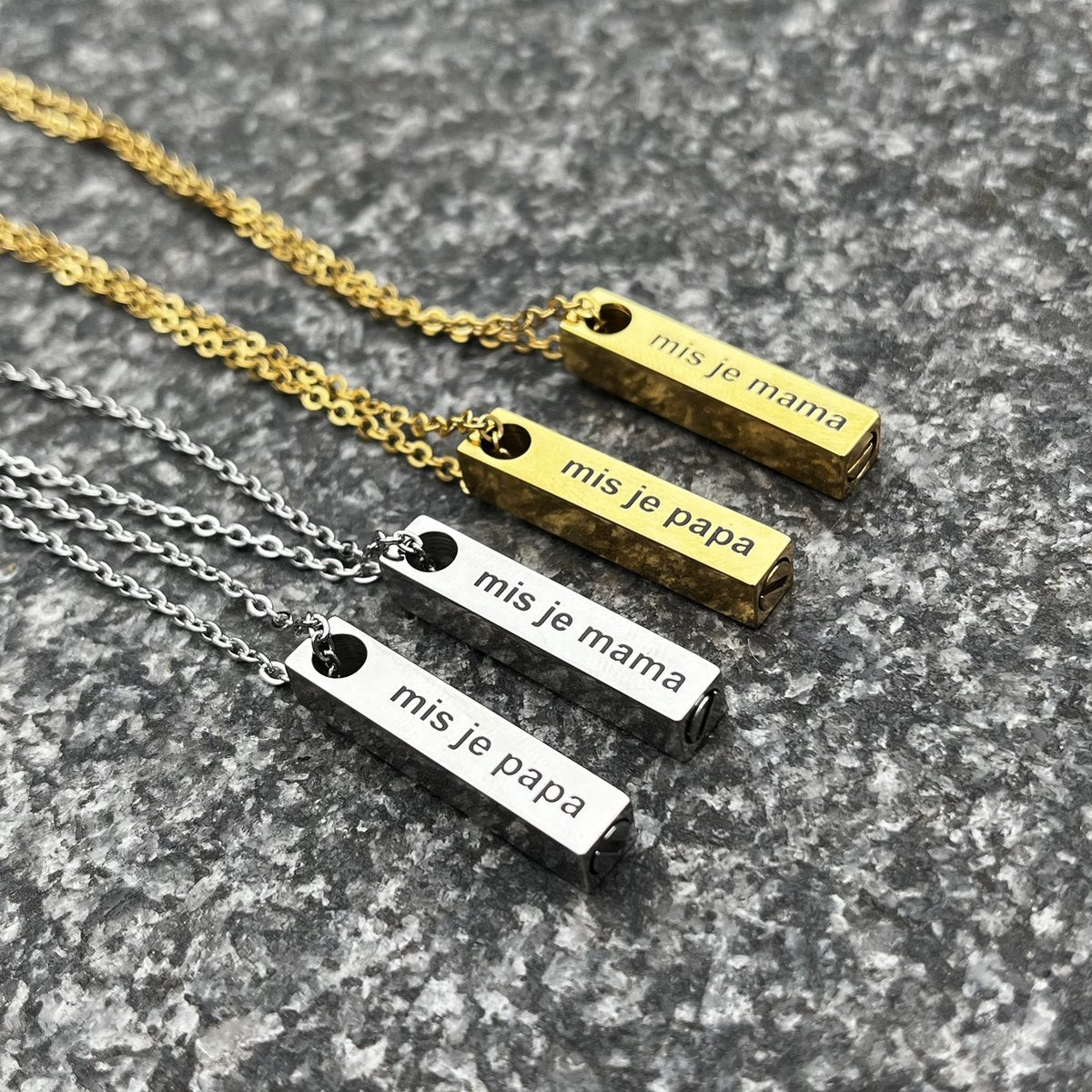 Asketting Zilver - ik mis je mama