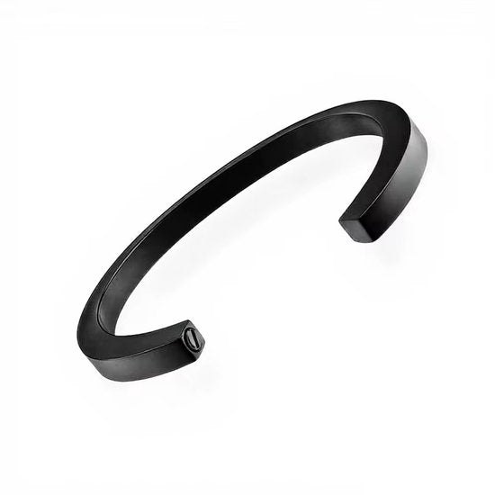 As armband RVS zwart