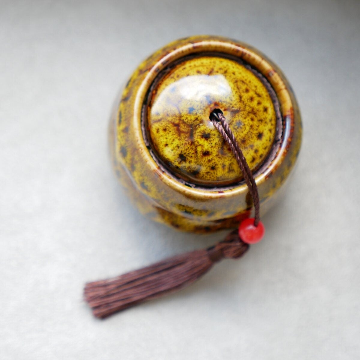 Luxury Funeral Urn 130ML - Ceramic - Mini Cremation Urn - GREEN